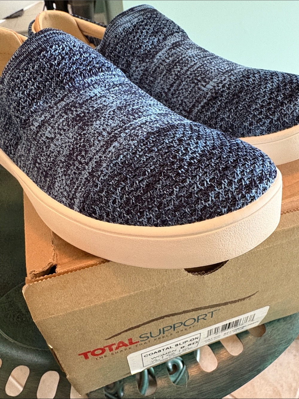 Spenco Coastal Slip-On Knit womens Shoes - Navy Blue